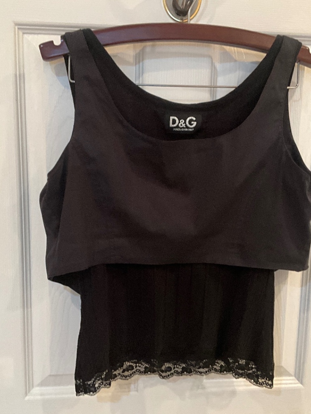 Dolce & Gabbana ( D&G ) black top with vest Sz. L